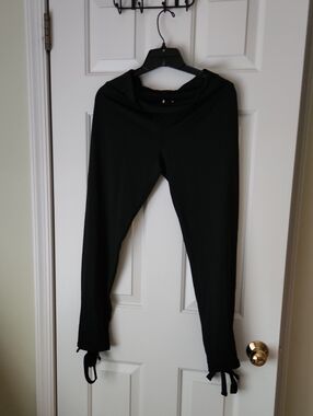 SHEIN Black Tie-Hem Leggings